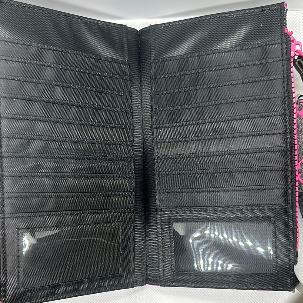 XOXO Black and Pink Geometric Wristlet Clutch - Picture 2 of 16